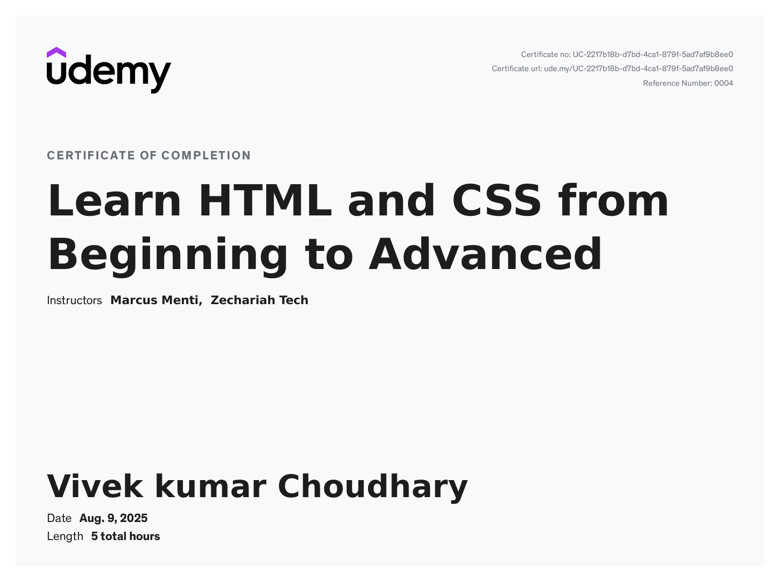 HTML and CSS